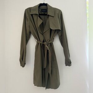 Olive green trench coat new